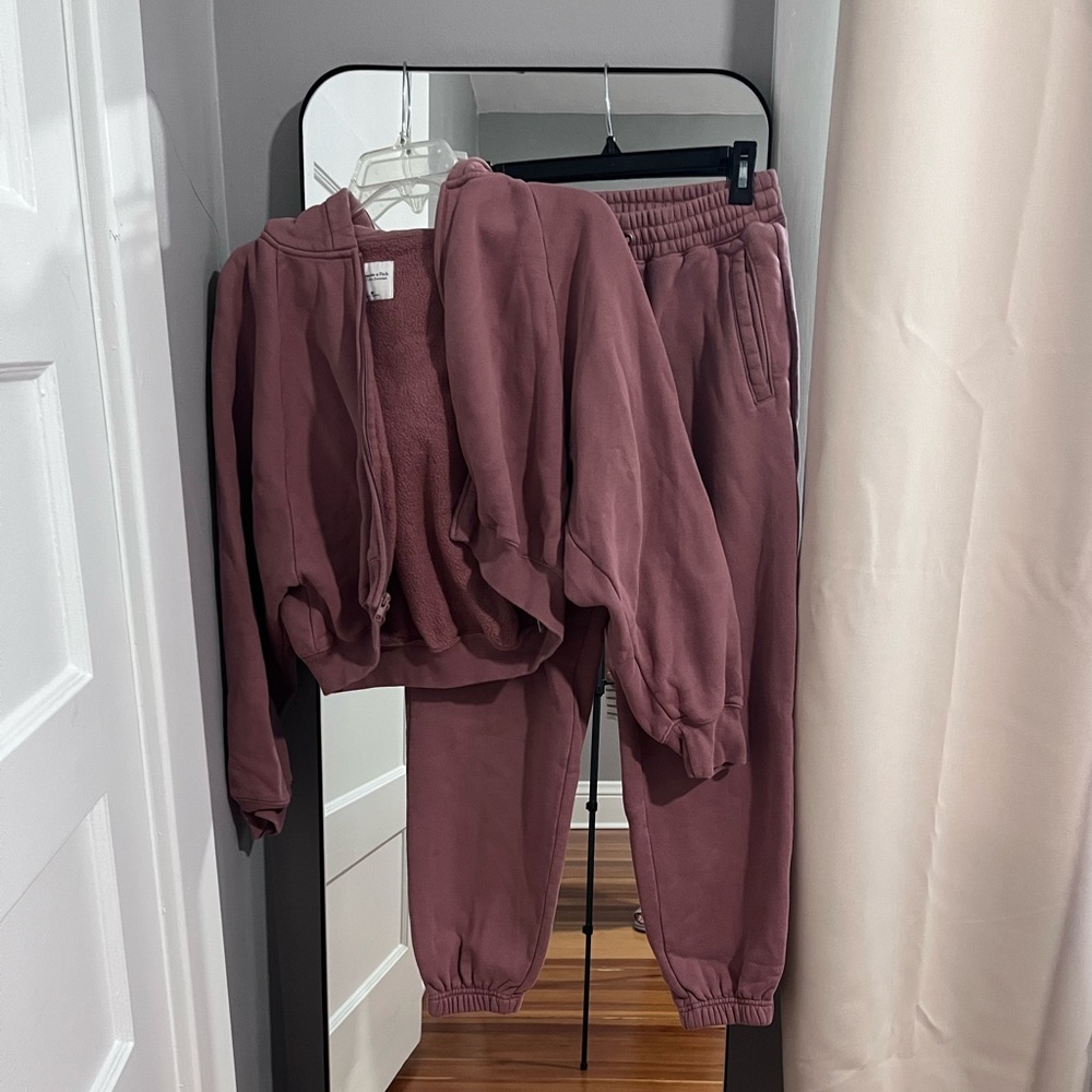 Abercrombie & Fitch Women's Dusty Pink Bomber Jacket